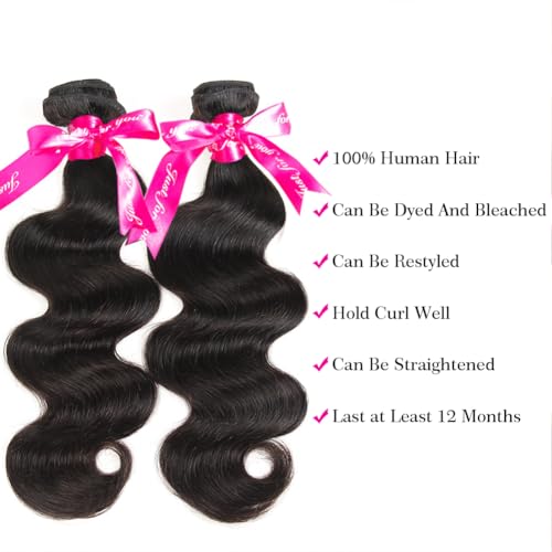 Brazilian Human Hair Bundles 20 22 24Inch 12A Body Wave Bundles Human Hair 100% Unprocessed Brazilian Virgin Hair Weave Bundle Natural Black Color
