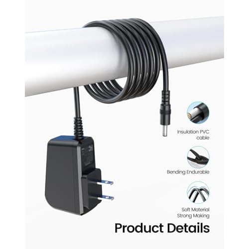 8V Power Cord Fit for Philips Norelco HQ840 MG3760 MG3750 Multigroom Series 3000 Shaver Razor Trimmer Charger Power Cord 6FT