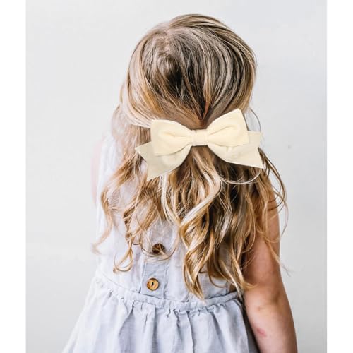 6PCS Velvet Hair Bows Hair Ribbon Clips Big Fall Alligator Clips Hair Accessories for Women Girls Toddlers Kids Baby