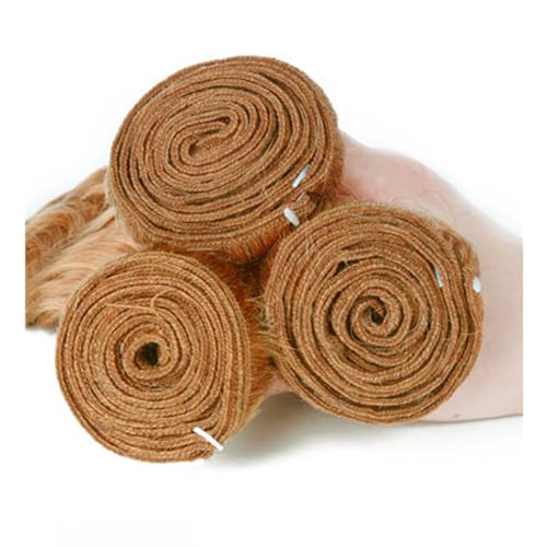 #27 Blonde Bundles Human Hair Deep Wave Bundles 34 34 34 Inch 3 Bundle Unprocessed Brazilian Virgin Hair Honey Blonde Deep Wave Human Hair Extensions 50 Gram Per Bundle