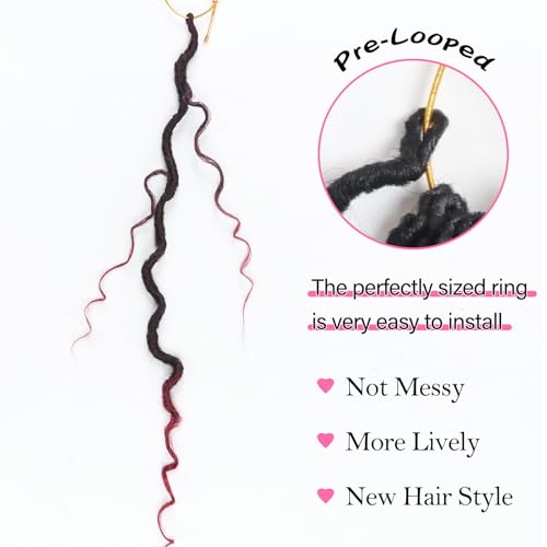 Goddess locs crochet hair, 9 packs soft boho faux locs with curly ends bohemian crochet dreads for black women(14Inch,#Tbug)