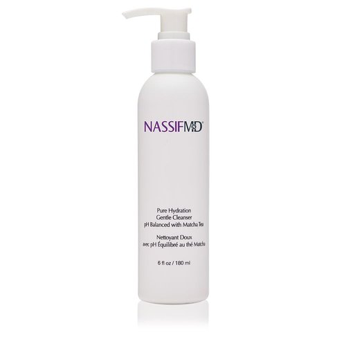 NassifMD Pure Hydration Facial Cleanser, Hydrating Face Cleanser with Vitamin C, Matcha Hemp Hydrating Cleanser (6oz)