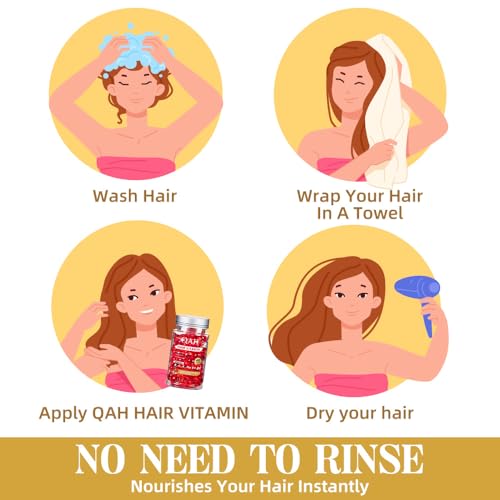 Hair Treatment Serum Capsules - Hair Treatment Serum - Vitamins A C E Pro B5 - No Rinse Conditioner for Women & Men