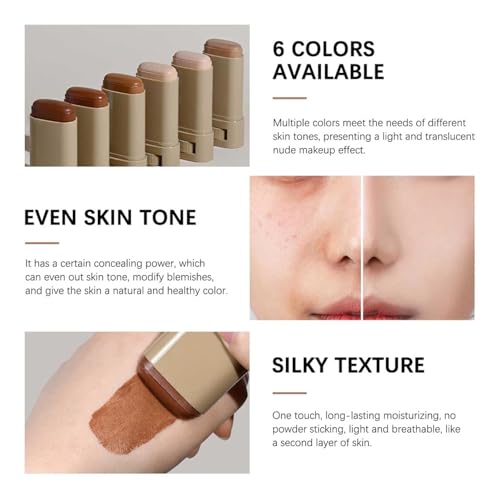 Beauty Balm Serum Boosted Skin Tint, Foundation Stick, Tinted Moisturizer for Face, Full Coverage Foundation, Concealer Stick for Foundation Makeup, Contour Sticks for Face Makeup, Dewy Finish (#03)