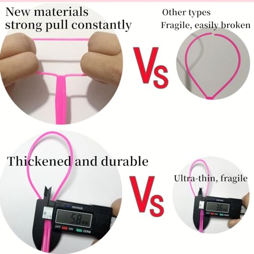 Aigee 6pcs Topsy Tail and Hair Loop Styling Tool Set - Ponytail Makers, French Braid Loops in Large and Small, Hair Pull Through Tools (Pink, Blue, Purple) for Women and Girls
