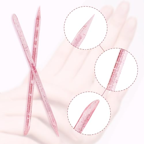 100PCS Disposable cuticle sticks for nails, Double Sided Cuticle Pusher, Cuticle Manicure and Pedicure Stick for Fingernail Cleaning