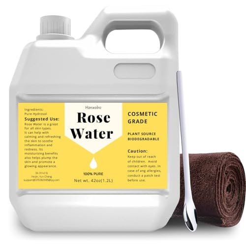 42 fl oz Rose Water for Face Hydrating Mist, 100% Pure Rose Water, Cleanses & Softens, Promotes Healthy Cell, Suitable for All Skin Types