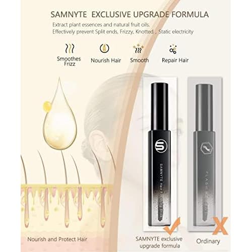 Samnyte Hair Finishing Stick, (3 Pack) Flyaway Tamer for Baby Hair and Women's Hairstyling, with Shiny Mascara for Broken Flyaways