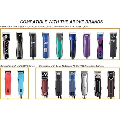 Professional Detachable Replacement Blades Set,Cut Length,Compatible with Andis AGC,BDC,BGC,MBG Series/Oster Classic 76/Star-Teq/Power-Teq/A5 Clipper (7PACK) Golden