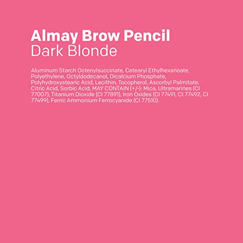 Almay Eyebrow Pencil with Spoolie Brush, Easy to Achieve Brows, Hypoallergenic, 801 Dark Blonde