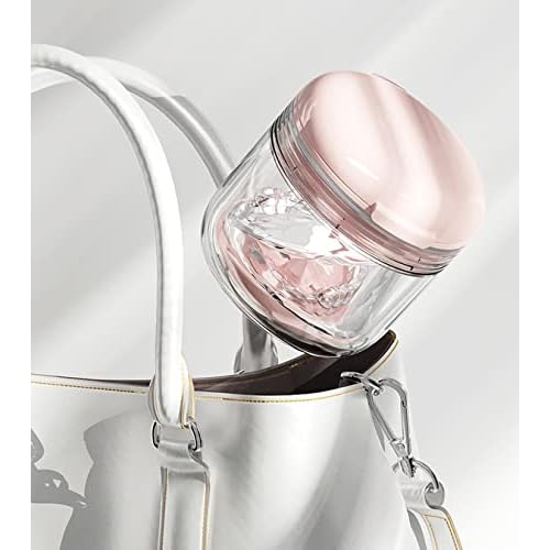 MURRI&MURRDI Retainer Mouth Guard Soak Container Box, Denture Bath Case with Strainer Basket, Braces Cleaner Cup Leak Proof, Travel Cleaning Storage Holder for Aligners Dental, Pink