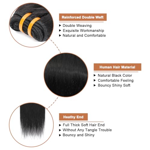 16A Raw Human Hair Bundles 100% Burmese Virgin Straight Bundles Human Hair, Sliky Boutique Extensions, Can Be Dyed and Restyled, Full Ends, Vertical Smooth (Straight 1 Bundle, 30 Inch)