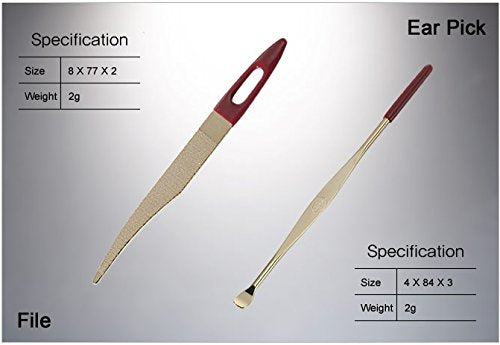 Korean Nail Clippers! World No. 1. Three Seven (777) Travel Manicure Grooming Kit Nail Clipper Set MADE IN KOREA, SINCE 1975. (5300WG)