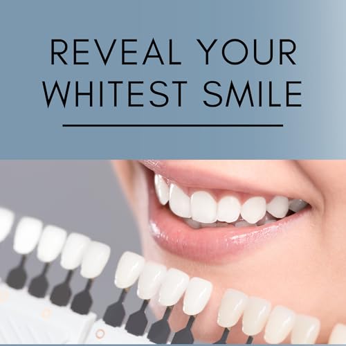 Teeth Whitening Gel for Trays - Pro Strength 44% Carbamide Peroxide, 5 Syringes (50 Treatments) + 2 Trays ? Enamel Safe, Removes Coffee & Other Stains