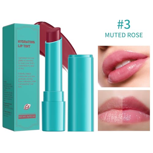BERRALOYE 4Pcs Tinted Lip Balm Set, Hydrating Moisturizing Lip Gloss with Vitamin E, Long-Lasting Waterproof & Non-Sticking Color for Daily Nourishing Care