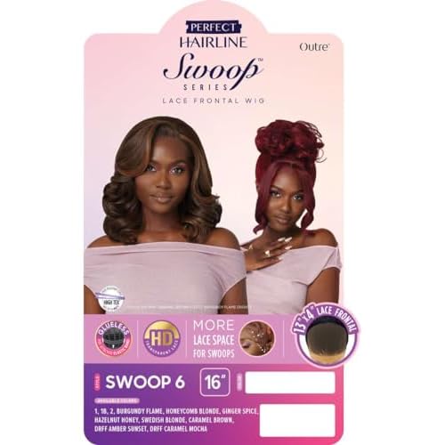Outre Lace Front Wig - Perfect Hair Line 13X4 - Swoop Series - Swoop 6 (CARAMEL BROWN)