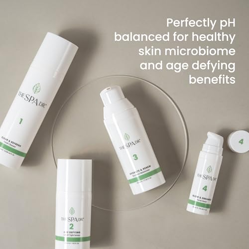 The Spa Dr. 4-Step Facial Kit for Women - 30 Day Supply Skin Care Kit - Anti Agin Facial Kit - Organic Skin Care - Perfectly pH Balanced