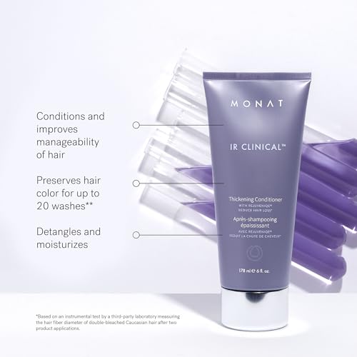 MONAT IR Clinical System ? Complete Hair Care Restoration Kit with Thickening Shampoo, Conditioner & Thinning Defense Serum ? Strengthens, Protects, & Revives Hair for Thicker, Fuller-Looking Results