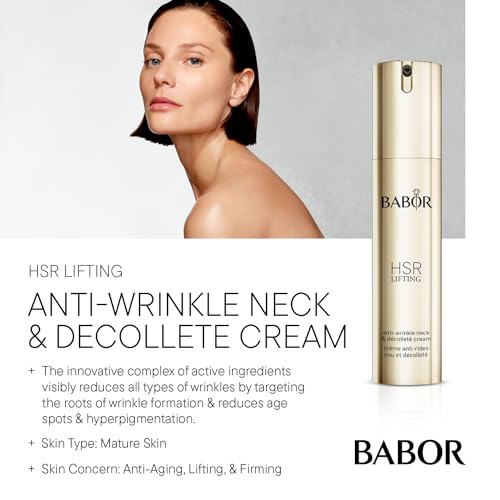 BABOR HSR Lifting Neck and D?collet? Cream | Luxurious Anti Aging Cream to Minimize Lines and Wrinkles | Evens Skin Tone, Reduces Hyperpigmentation | Tightening for Lifting | Clean and Vegan