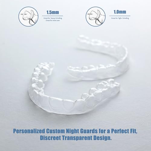 Custom Night Guard for Bruxism/Grinding/TMJ at Night, Bite Mouth Guard for Teeth Clenching Nighttime, for Adults & Kids (One Guard)