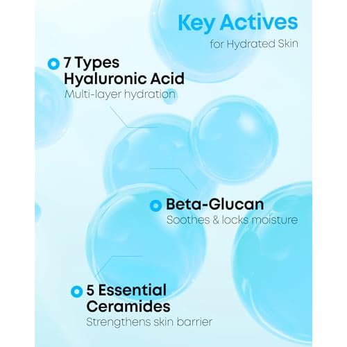 NINELESS HYDRA-MAX Deep Infusion Serum ?48hr Korean Hydrating Face Serum with Hyaluronic Acid, Panthenol - 5 Ceramides -Deep Moisture, Fast Absorbing, All Skin Types, 1.69 fl.oz.