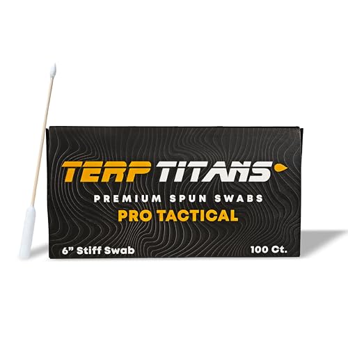 TerpTitans ? Pro Tactical ? Bamboo 6-inch Cotton Swabs, 2-Pack ? XL Barrel Tip For Max Absorption and Fine Point Tips For Tight Spaces