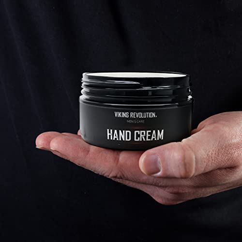 Viking Revolution Men's Hand Cream - Repair Cream for Dry, Cracked Hands - Aloe Vera Treatment with Vitamin E (3.5oz)