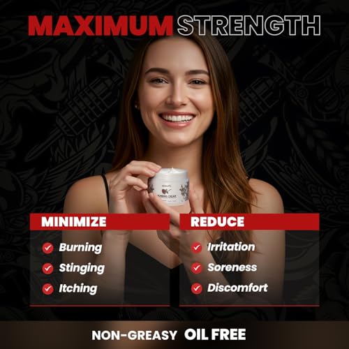 Tattoo Numbing CreamMaximum Strength: Numbing Cream for Tattoos, Extra Strength Numbing Cream - Up to 6 Hours Numbness for Multi-Purpose Use (White)