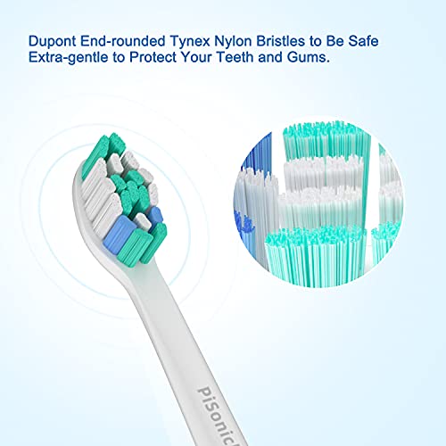Replacement Toothbrush Heads(10 Pack) Compatible with Philips Sonicare Brush Heads for Hx6920, 4100 2 Series, HX9023 Hx6240 Hx6610 Snap on Electric Tooth Brush Refill