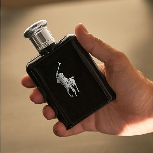 RALPH LAUREN FRAGRANCES - Polo Black - Eau de Toilette - Men's Cologne - Woody & Fresh - With Patchouli, Sandalwood, and Mandarin - Medium Intensity