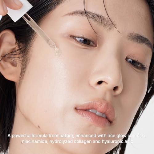 Arencia Rice Mucin Glow Serum, Collagen + Hyaluronic Acid & Niacinamide, 1.01 fl oz