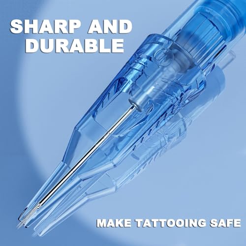 Emalla Tattoo Cartridge Needles - 20Pcs ELIOT Pro Tattoo Needles Round Liner 1207RLL Standard Tattoo Cartridges 0.35mm for Machine Artists Tattoo Supplies