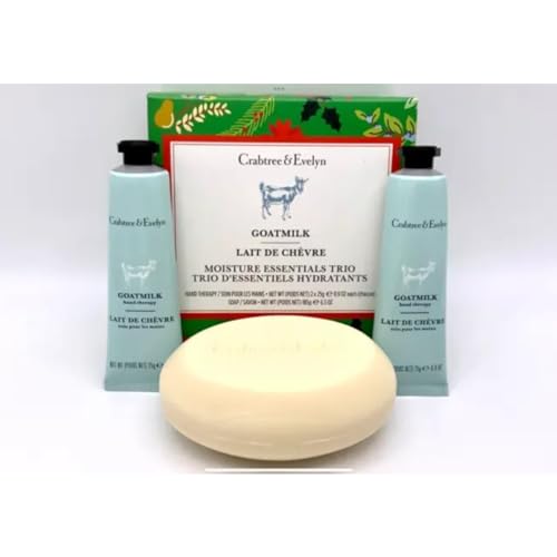 Crabtree & Evelyn Goatmilk Bar Soap 6.5 oz & Hand Therapy .9 oz Set