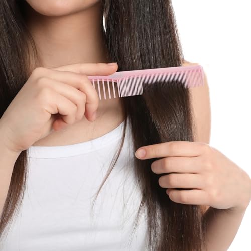 Combs Set, Classic Hair Comb, Fine and Wide Teeth, For Hairdressing, Grooming, Detangling, Sectioning, Teasing, For Women and Men, 7 Inches, 4 Colors and 8 Pieces