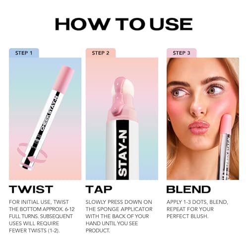 Sacheu Cheek STAY-N Liquid Blush for Cheeks ? High Pigment, Buildable, Lightweight Cream Blush for Dewy & Radiant Flushed Cheeks ? Long-lasting & Cruelty Free, I'm Guilty