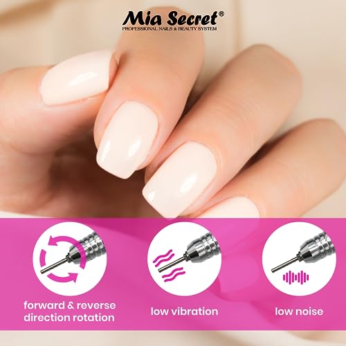 Mia Secret - 272 - PROFESSIONAL Pro-Speed Portable Rechargable Nail Drill - White & Pink NEW ITEM !