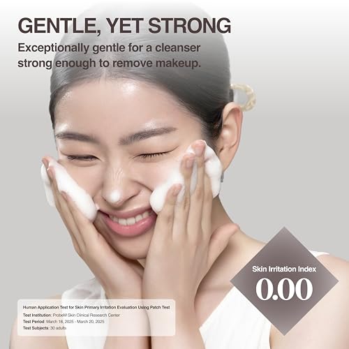 Rice Protein Gel Cleanser, Korean Skincare for Sensitive Skin, Ceramide, Hyaluronic Acid, Gentle Exfoliating, Brightening, Rice Enzyme Capsules, Holiday Gift | 400ml