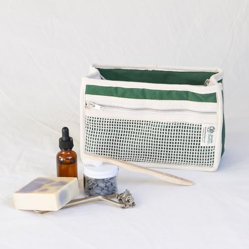 Simple Ecology Organic Cotton Canvas Padded Toiletry, Cosmetic, Travel Bag - Natural