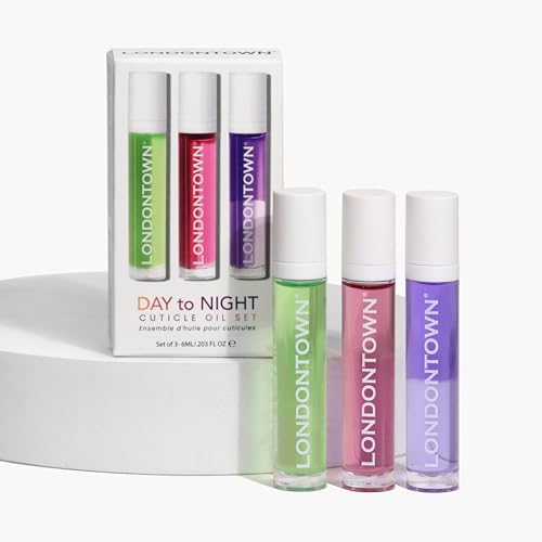 LONDONTOWN Roll and Glow Cuticle Oil - Nail Care Strengthener and Moisturizer for Dry Cracked Cuticles, Travel-Friendly Nail Treatment, 0.2 Fl oz