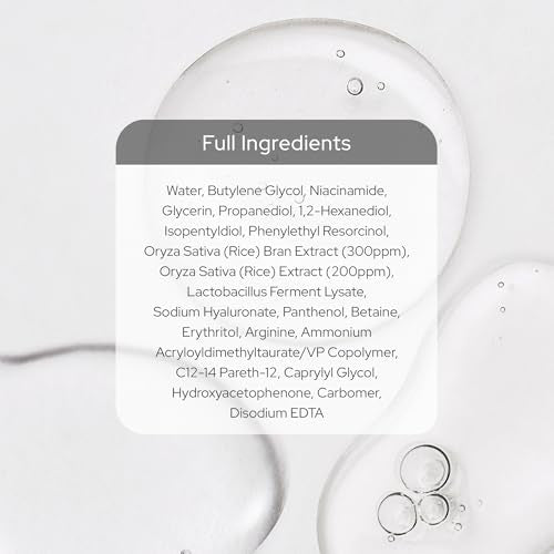 Face Serum for Women Korean Glow with 5% Niacinamide (Icheon Rice Bran) ? Hydrating Formula for Even Tone, Glowing Skin, Hyperpigmentation, Daily Glow Care