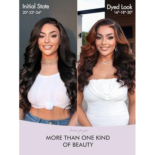 LUVME Human Hair Bundles Body Wave 16 18 20 inch, 100% Brazilian Virgin Human Hair Human Hair 3 Bundles, Unprocessed Double Weft 15A Grade, Soft & Full Natural Look for Black Women
