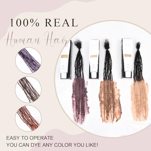 Originea Micro Locs Extesnions Human Hair 0.2cm Thickness Sisterlocks Curly Tips, Full Handmade Interlocking Permanent Soft Dreadlock Extensions Natural Looking Locs (1B# 0.2cm, 6 Inch 70 Strands)