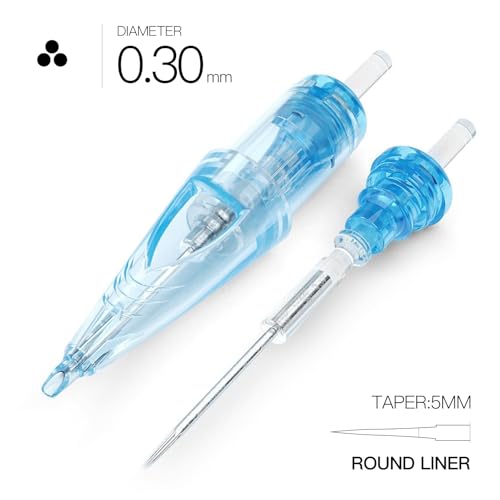 WJX Tattoo Cartridges 20Pcs Disposable Needles Round Liner 1003RL