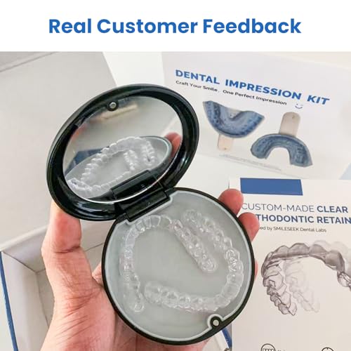 Clear Retainer for Teeth ? Upper & Lower Dental Retainers, BPA & Latex-Free DIY at-Home Retainer Kit