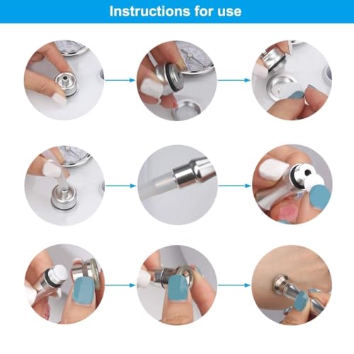 Diamond Dermabrasion Head, Microdermabrasion 9 Tips, Facial Exfoliator Tool for Home