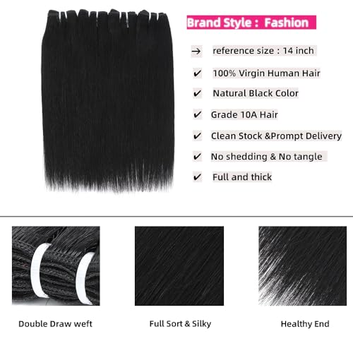 10 inch 12 inch short hair bundles 10A Brazilian Straight Virgin Hair 4 Bundles Straight Hair 100% Unprocessed Straight Human Hair
