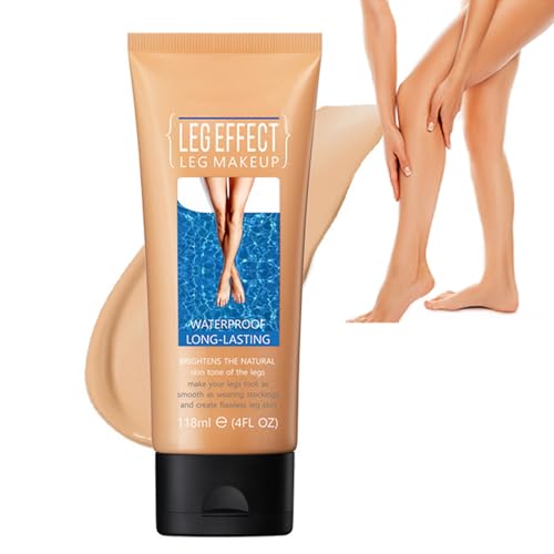 Leg Makeup Waterproof No Transfer, Leg Vein and Body Cover up Makeup for Tattoo Cover Up/Black Skin, Long Last Body Foundation 4 fl oz (Medium Golw)