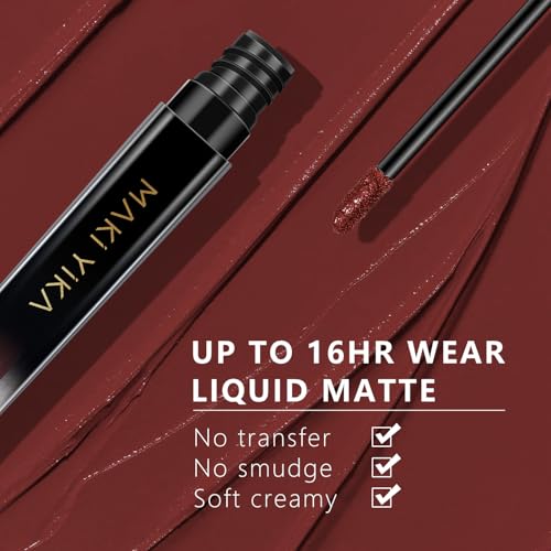Brown Nude Lipstick for Women Color Stay Long Lasting Lipsticks, No Smudge Matte Liquid Lipstick Transferproof Waterproof Lip Stick, DINNER TIME