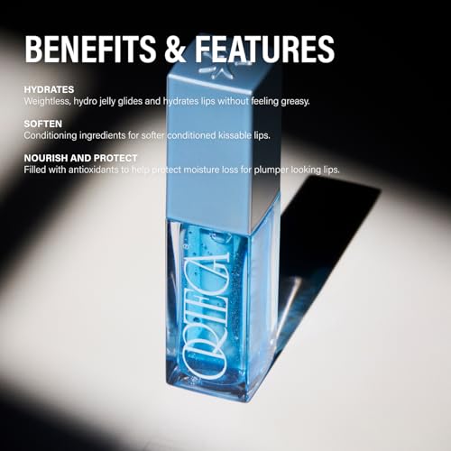 Ortega Beauty Blu Nectar Lip Oil By Etienne Ortega- Infused With Blue Agave, Vitamin E and Jojoba Oil for Soft, Shiny, Moist Lips. Non-Sticky Formula