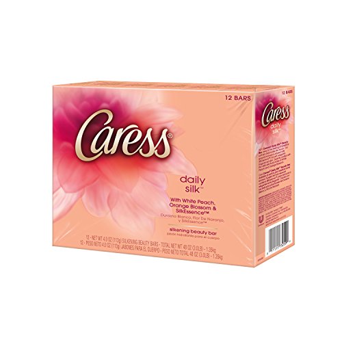 Caress Beauty Bar - Daily Silk White Peach and Silky Orange Blossom - 4 Ounce (Pack of 2)